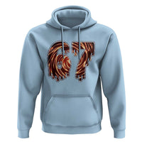 Fire Swirl Effect Printed Hoodie Six Seven Meme