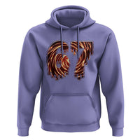 Fire Swirl Effect Printed Hoodie Six Seven Meme