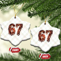 Fire Swirl Effect Printed Ceramic Ornament Six Seven Meme