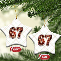 Fire Swirl Effect Printed Ceramic Ornament Six Seven Meme