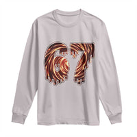 Fire Swirl Effect Printed Long Sleeve Shirt Six Seven Meme