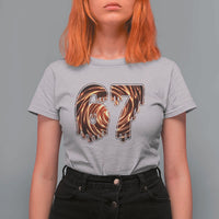 Fire Swirl Effect Printed T Shirt For Women Six Seven Meme