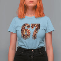 Fire Swirl Effect Printed T Shirt For Women Six Seven Meme