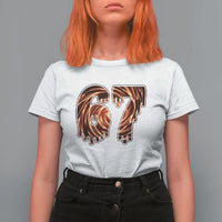 Fire Swirl Effect Printed T Shirt For Women Six Seven Meme