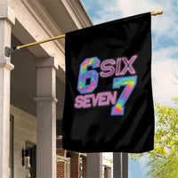 Colorful Neon Light Effect Garden Flag Six Seven Meme