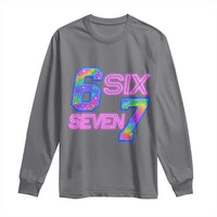 Colorful Neon Light Effect Long Sleeve Shirt Six Seven Meme
