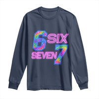 Colorful Neon Light Effect Long Sleeve Shirt Six Seven Meme