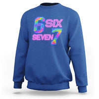 Colorful Neon Light Effect Sweatshirt Six Seven Meme