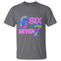 Colorful Neon Light Effect T Shirt Six Seven Meme