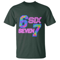 Colorful Neon Light Effect T Shirt Six Seven Meme