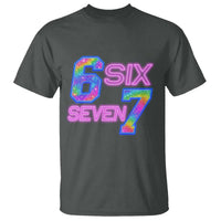 Colorful Neon Light Effect T Shirt Six Seven Meme