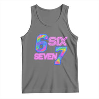 Colorful Neon Light Effect Tank Top Six Seven Meme