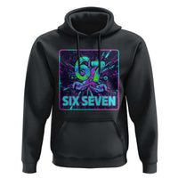 Funny Six Seven Meme Hoodie Cyberpunk Neon Style