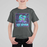 Funny Six Seven Meme T Shirt For Kid Cyberpunk Neon Style