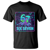 Funny Six Seven Meme T Shirt Cyberpunk Neon Style