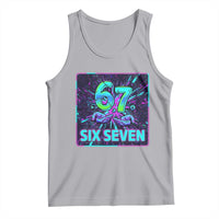 Funny Six Seven Meme Tank Top Cyberpunk Neon Style
