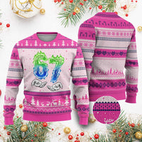Green Fire Flame Six Seven Ugly Christmas Sweater Trendy Meme Gift
