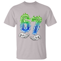 Green Fire Flame Six Seven T Shirt Trendy Meme Gift