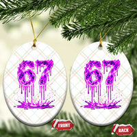 Drip Fire Flame Six Seven Ceramic Ornament Trendy Meme Gift