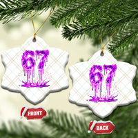Drip Fire Flame Six Seven Ceramic Ornament Trendy Meme Gift