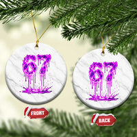 Drip Fire Flame Six Seven Ceramic Ornament Trendy Meme Gift
