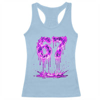 Drip Fire Flame Six Seven Racerback Tank Top Trendy Meme Gift