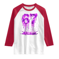 Drip Fire Flame Six Seven Raglan Shirt Trendy Meme Gift