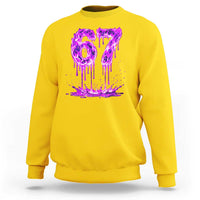 Drip Fire Flame Six Seven Sweatshirt Trendy Meme Gift