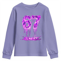 Drip Fire Flame Six Seven Youth Sweatshirt Trendy Meme Gift