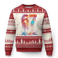 Burning Six Seven Ugly Christmas Sweater Drip Fire Flame Meme