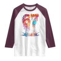 Burning Six Seven Raglan Shirt Drip Fire Flame Meme