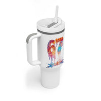 Burning Six Seven Tumbler With Handle Drip Fire Flame Meme