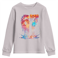Burning Six Seven Youth Sweatshirt Drip Fire Flame Meme