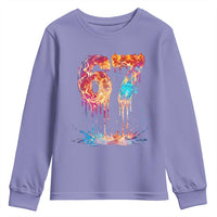 Burning Six Seven Youth Sweatshirt Drip Fire Flame Meme