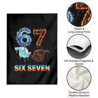 Water Fire Element Six Seven Garden Flag Trendy Meme Gift