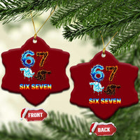 Water Fire Element Six Seven Ceramic Ornament Trendy Meme Gift