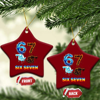 Water Fire Element Six Seven Ceramic Ornament Trendy Meme Gift
