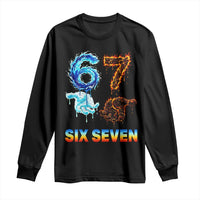 Water Fire Element Six Seven Long Sleeve Shirt Trendy Meme Gift
