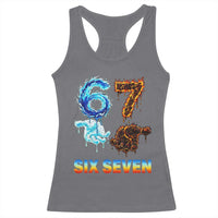 Water Fire Element Six Seven Racerback Tank Top Trendy Meme Gift