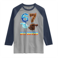 Water Fire Element Six Seven Raglan Shirt Trendy Meme Gift