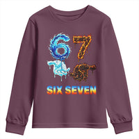 Water Fire Element Six Seven Youth Sweatshirt Trendy Meme Gift