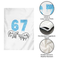 Ocean Water Wave Effect Printed Garden Flag Six Seven Meme