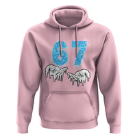 Ocean Water Wave Effect Printed Hoodie Six Seven Meme