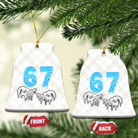 Ocean Water Wave Effect Printed Ceramic Ornament Six Seven Meme