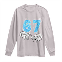 Ocean Water Wave Effect Printed Long Sleeve Shirt Six Seven Meme