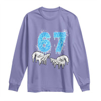 Ocean Water Wave Effect Printed Long Sleeve Shirt Six Seven Meme