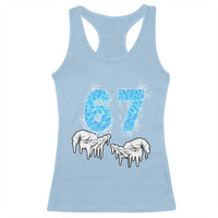 Ocean Water Wave Effect Printed Racerback Tank Top Six Seven Meme