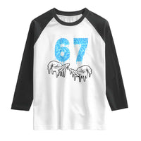 Ocean Water Wave Effect Printed Raglan Shirt Six Seven Meme