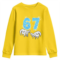 Ocean Water Wave Effect Printed Youth Sweatshirt Six Seven Meme