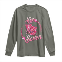 Playing Cards 67 Of Hearts Long Sleeve Shirt Six Seven Valentine Meme